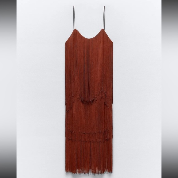 Zara strappy fringed dress 2712/835 286/019 - Picture 4 of 12